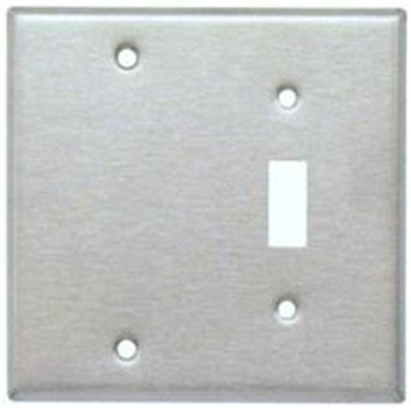 DOOMSDAY Stainless Steel Metal Wall Plates 2 Gang 1Toggle 1Blank DO389735